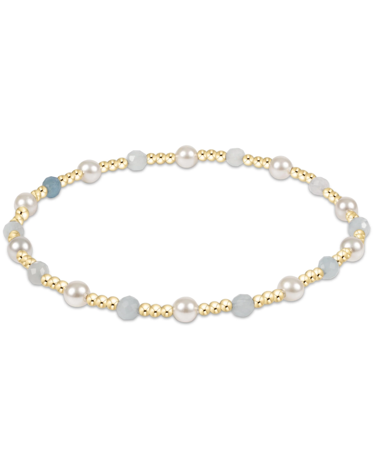 Enewton Pearl Sincerity Pattern 4mm Bead Bracelet - Aquamarine The Seaside Style Cabana Seaside 30a
