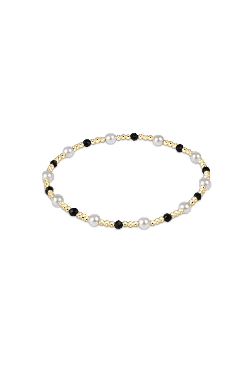 Enewton Pearl Sincerity Pattern 4mm Bead Bracelet - Faceted Onyx