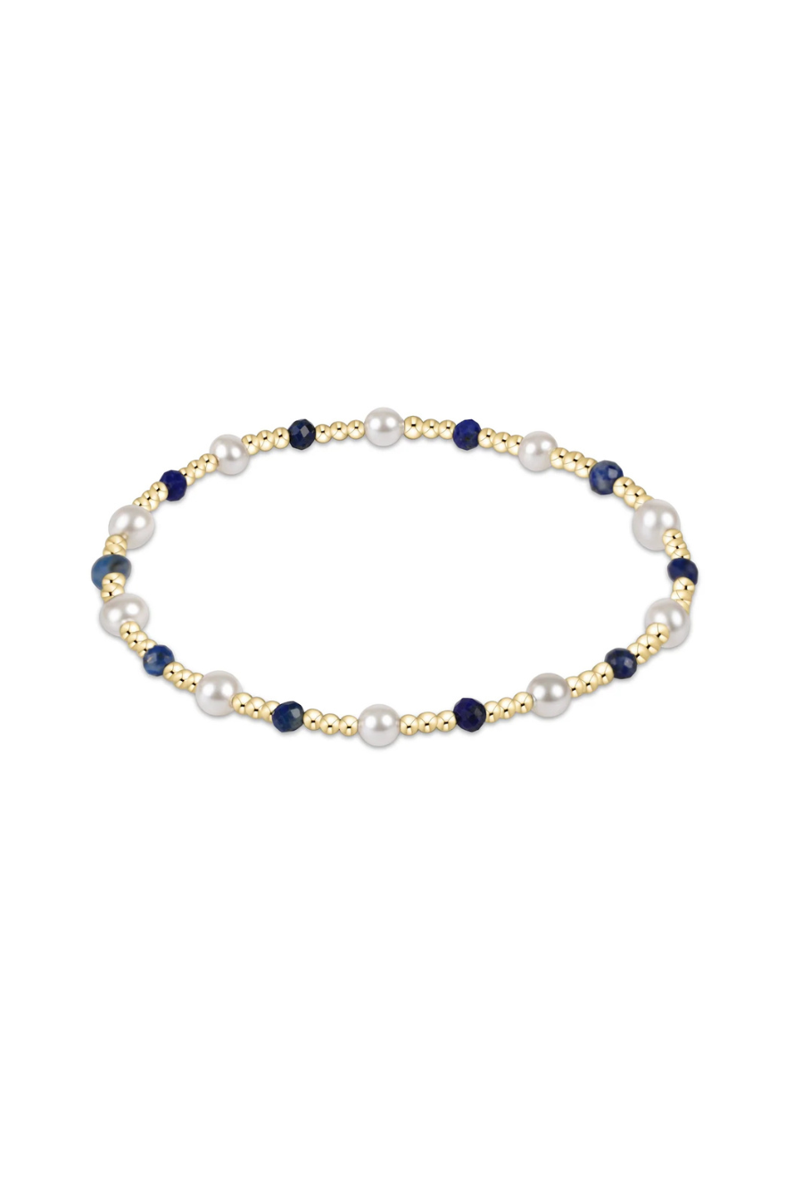 Enewton Pearl Sincerity Pattern 4mm Bead Bracelet - Lapis