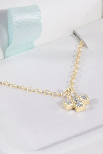 Enewton 14kt Gold and Diamond Signature Cross Necklace