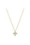 Enewton 14kt Gold and Diamond Signature Cross Necklace
