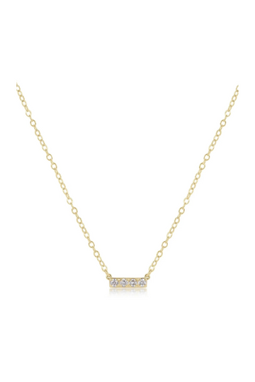 Enewton 14kt Gold and Diamond Significance Bar Necklace - Four