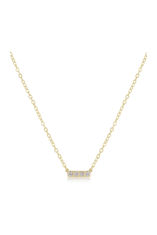 Enewton 14kt Gold and Diamond Significance Bar Necklace - Four
