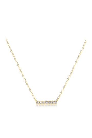 Enewton 14kt Gold and Diamond Significance Bar Necklace - Seven