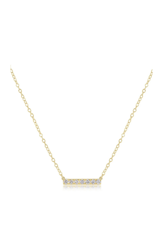 Enewton 14kt Gold and Diamond Significance Bar Necklace - Seven