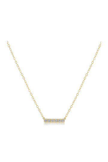 Enewton 14kt Gold and Diamond Significance Bar Necklace - Six