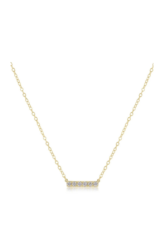 Enewton 14kt Gold and Diamond Significance Bar Necklace - Six