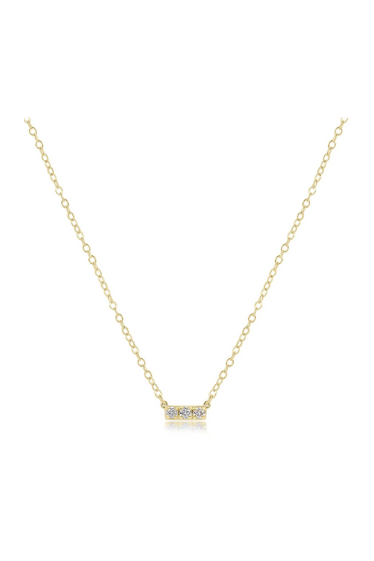 Enewton 14kt Gold and Diamond Significance Bar Necklace - Three