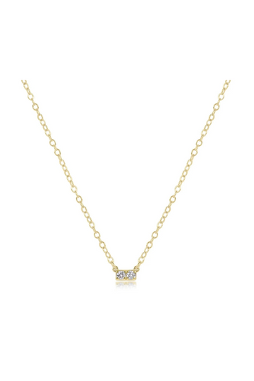 Enewton 14kt Gold and Diamond Significance Bar Necklace - Two