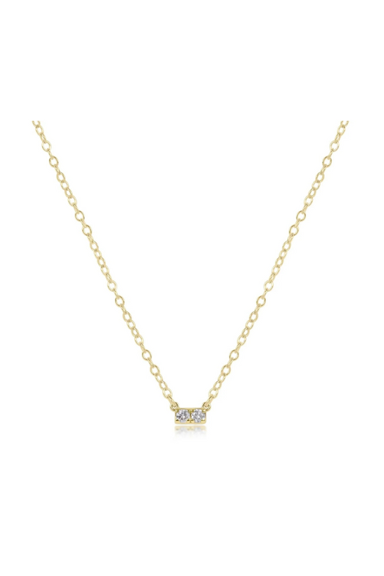 Enewton 14kt Gold and Diamond Significance Bar Necklace - Two