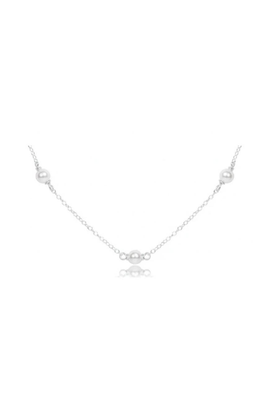 Enewton 15" Choker Simplicity Chain Sterling - 4mm Pearl