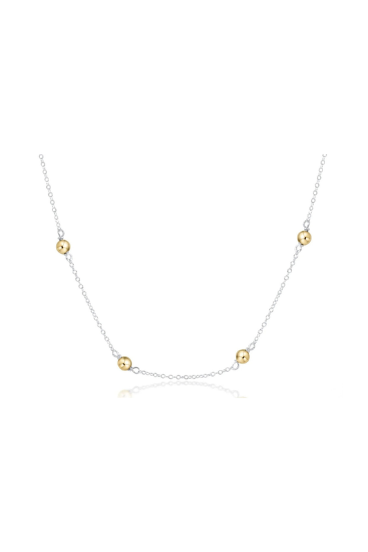 Enewton 15" Choker Simplicity Chain Sterling Mixed Metal - Classic 4mm Gold