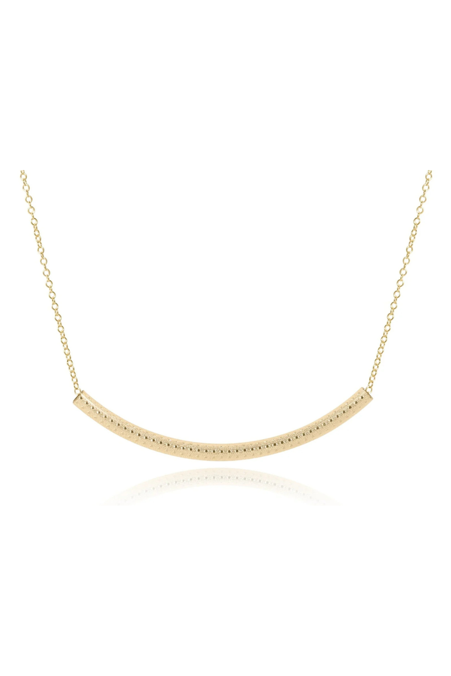 Enewton 16" Necklace Gold - Bliss Bar Textured Gold
