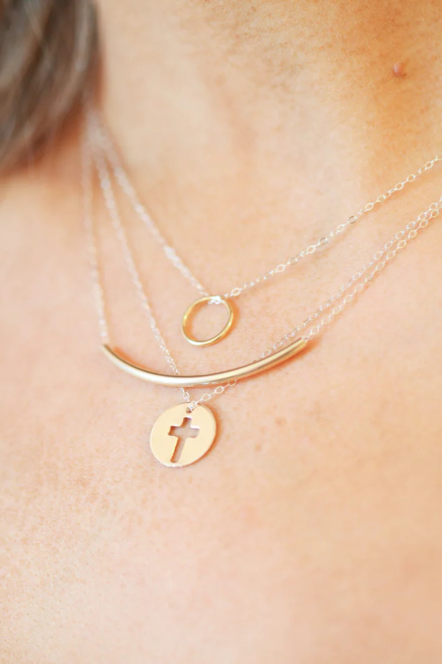 Enewton 16" Necklace Gold - Halo Gold Charm