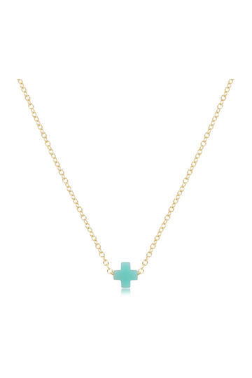 Enewton 16" Necklace Gold - Signature Cross Small - Mint
