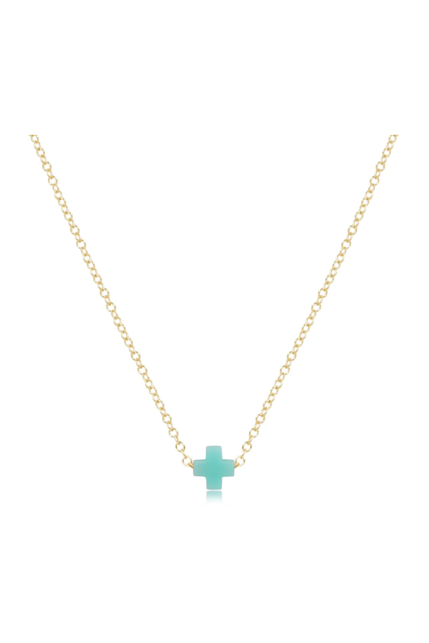Enewton 16" Necklace Gold - Signature Cross Small - Mint