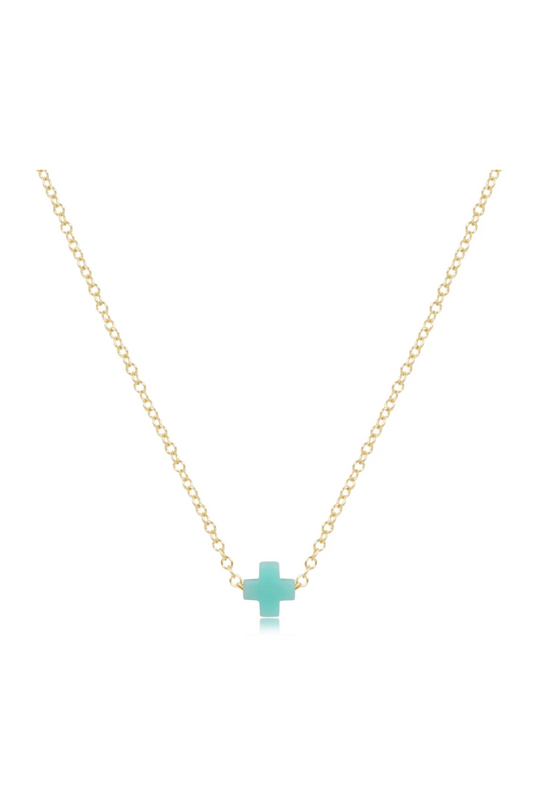 Enewton 16" Necklace Gold - Signature Cross Small - Mint