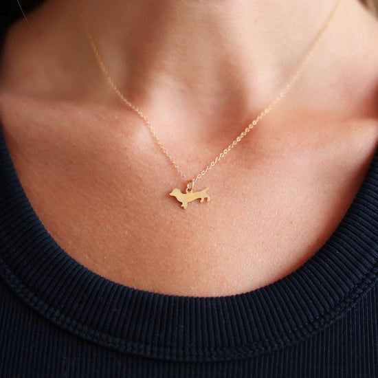 Enewton 16" Necklace Gold Bud the Dachshund Charm Seaside Florida 30A The Seaside Style