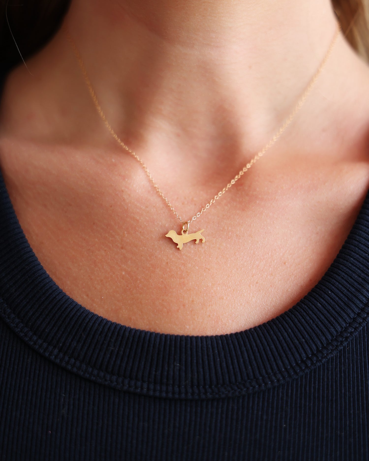 Enewton 16" Necklace Gold Bud the Dachshund Charm Seaside Florida 30A The Seaside Style