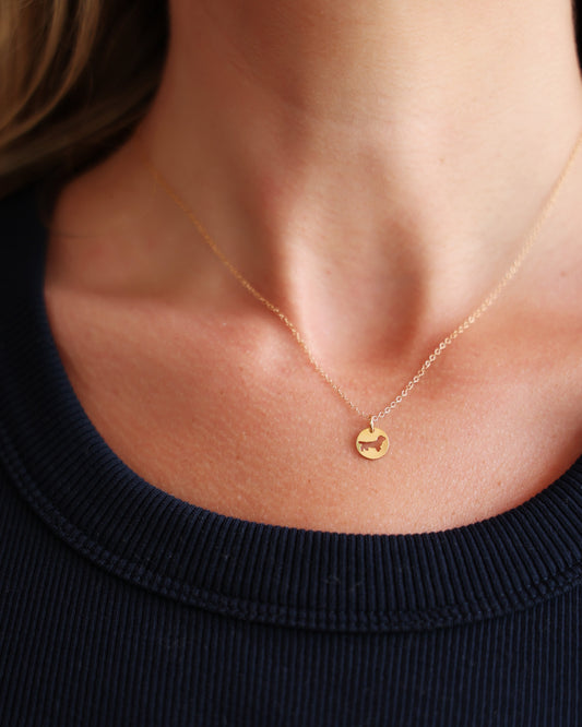 Enewton 16" Necklace Gold Bud the Dachshund Disc Seaside Florida 30A The Seaside Style
