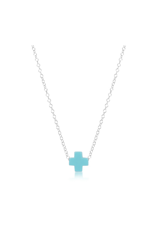 Enewton 16" Necklace Sterling - Signature Cross Turquoise