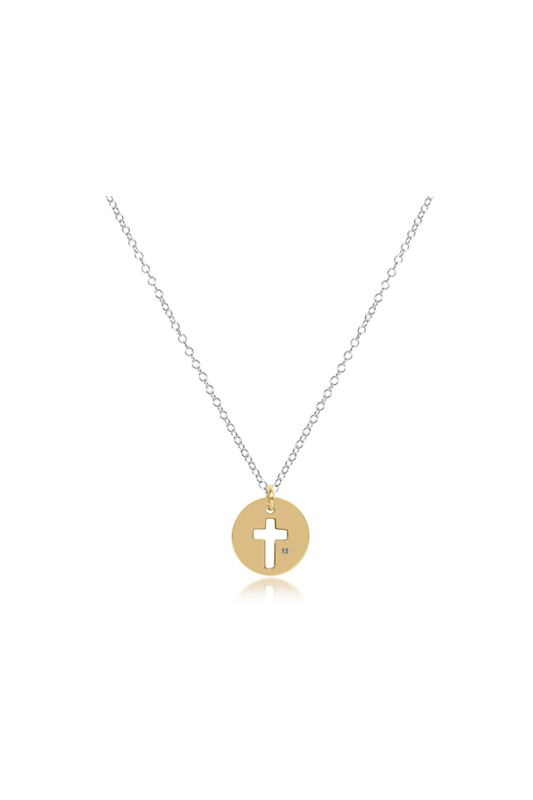 Enewton 16" Necklace Sterling Mixed Metal - Blessed Gold Disc