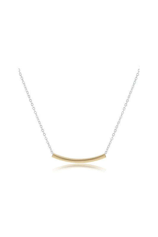 Enewton 16" Necklace Sterling Mixed Metal - Bliss Bar Small Gold