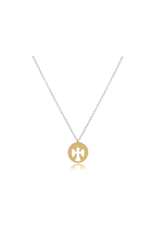Enewton 16" Necklace Sterling Mixed Metal - Guardian Angel Gold Disc