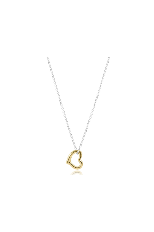 Enewton 16" Necklace Sterling Mixed Metal - Love Gold Charm
