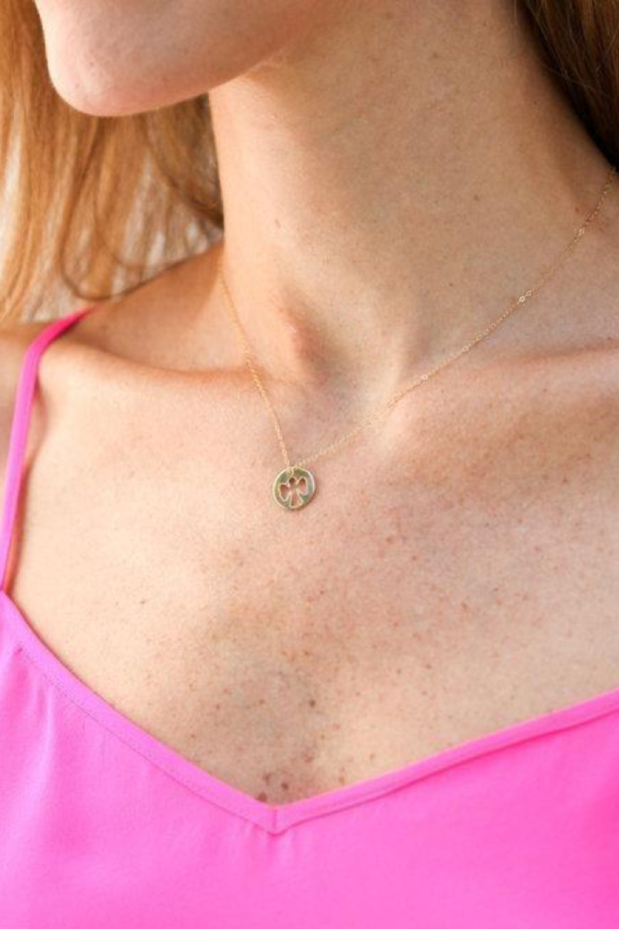 Enewton 16" Necklace Gold - Guardian Angel Gold Disc