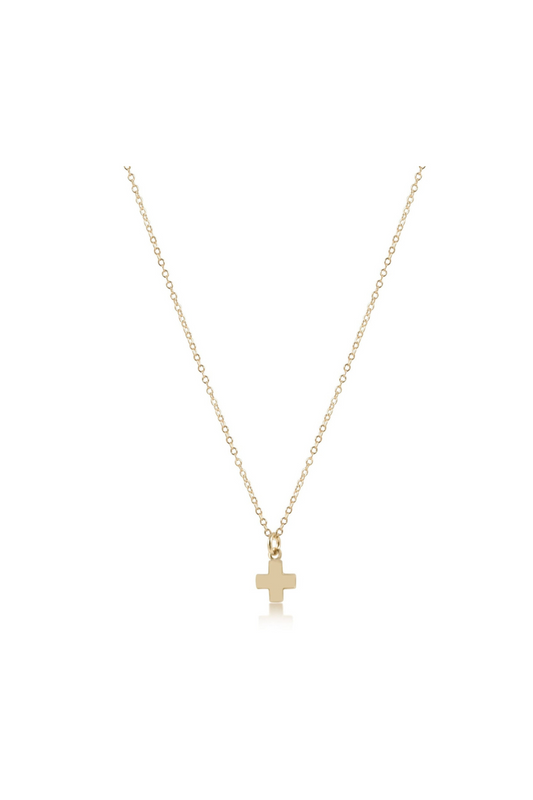 Enewton 16" Necklace Gold - Signature Cross Small Gold Charm