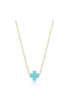 Enewton 16" Necklace Gold - Signature Cross Turquoise