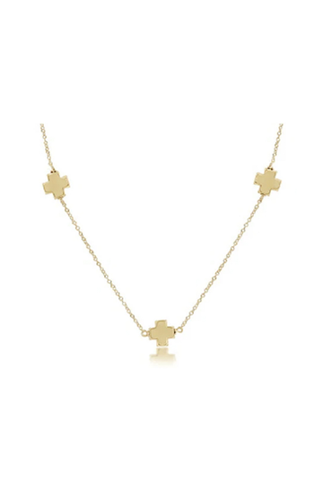 Enewton 15"  Choker Simplicity Chain Gold - Signature Cross Gold