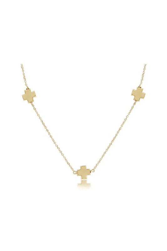 Enewton 15"  Choker Simplicity Chain Gold - Signature Cross Gold
