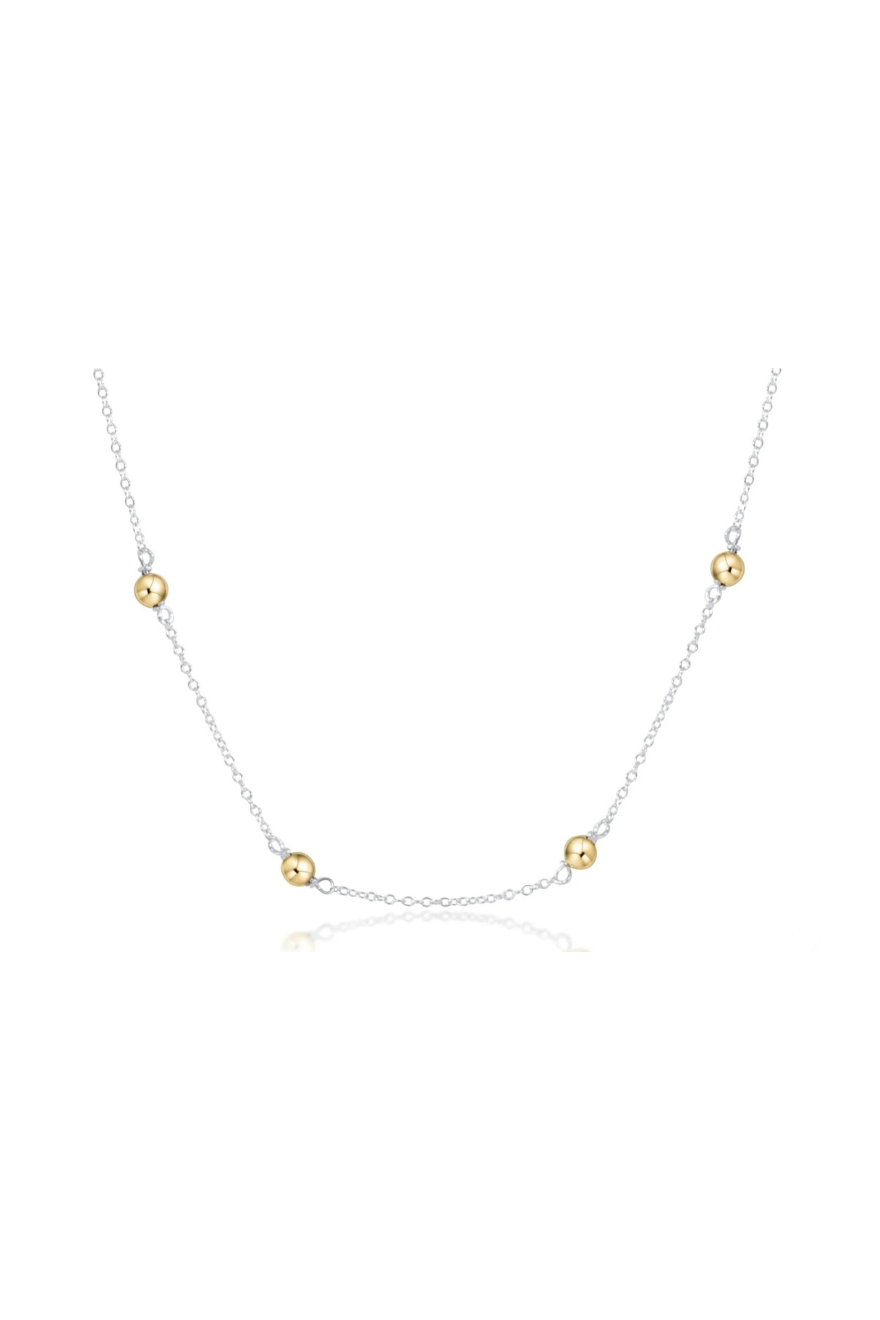Enewton 17" Choker Simplicity Chain Sterling Mixed Metal - Classic 4mm Gold