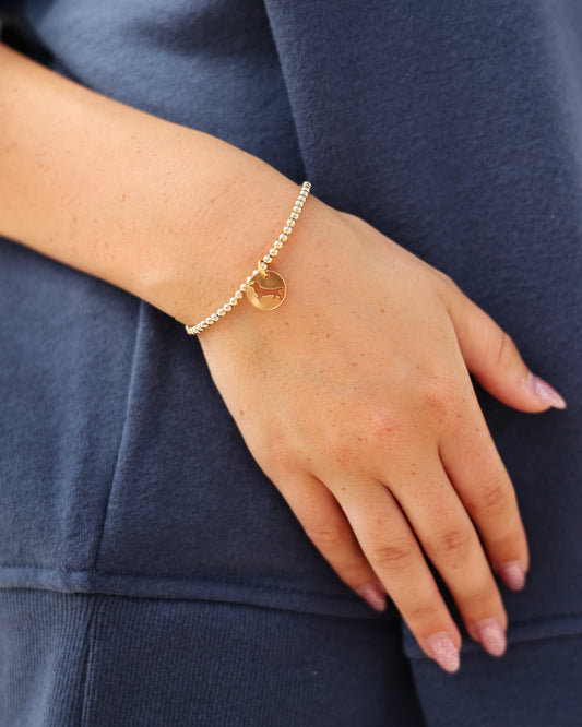 Enewton 3mm Gold Bud the Dachshund Disc Bracelet Seaside Florida 30A The Seaside Style