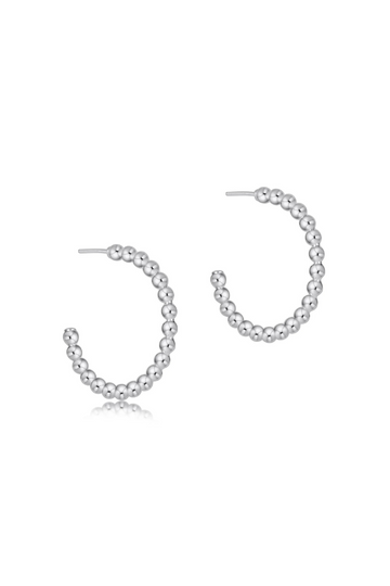 Enewton Beaded Classic 1.25" Post Hoop - 4mm Sterling