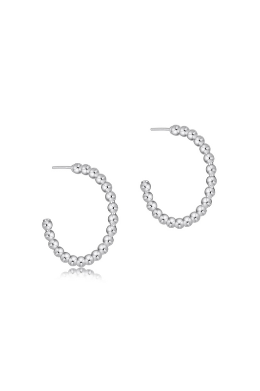 Enewton Beaded Classic 1.25" Post Hoop - 4mm Sterling