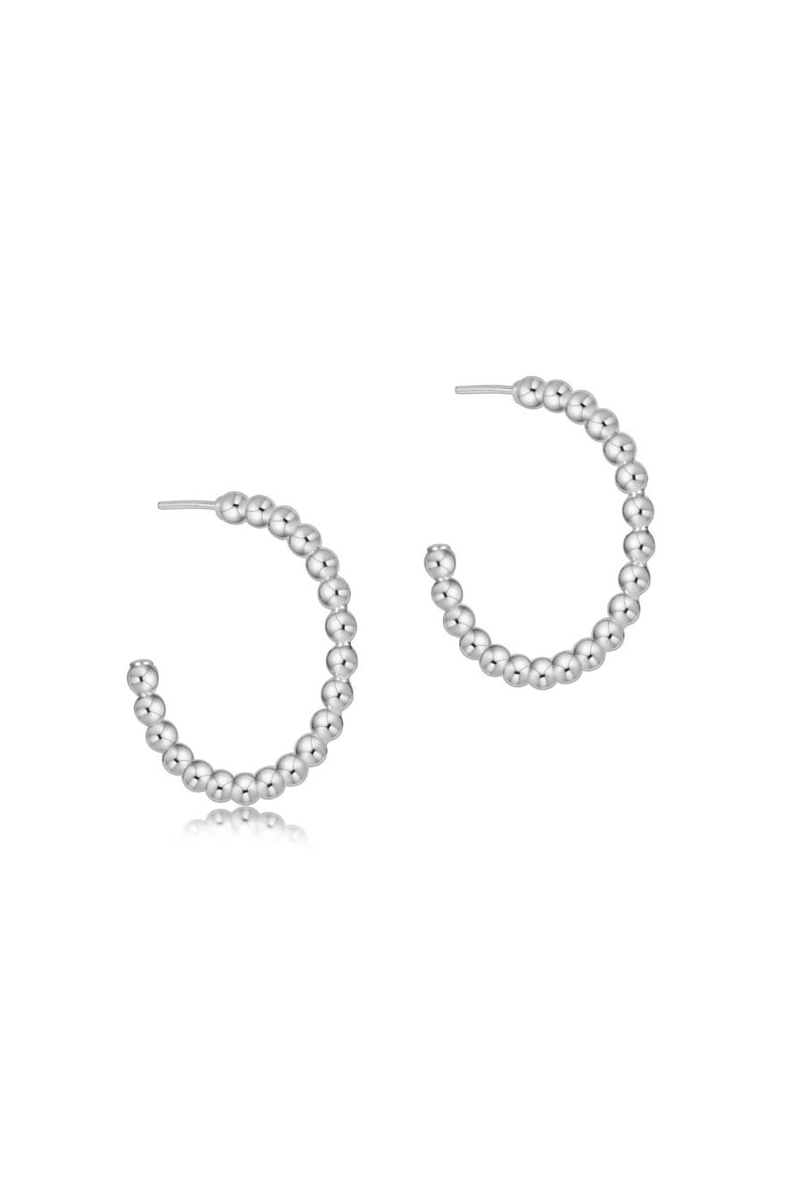 Enewton Beaded Classic 1.25" Post Hoop - 4mm Sterling