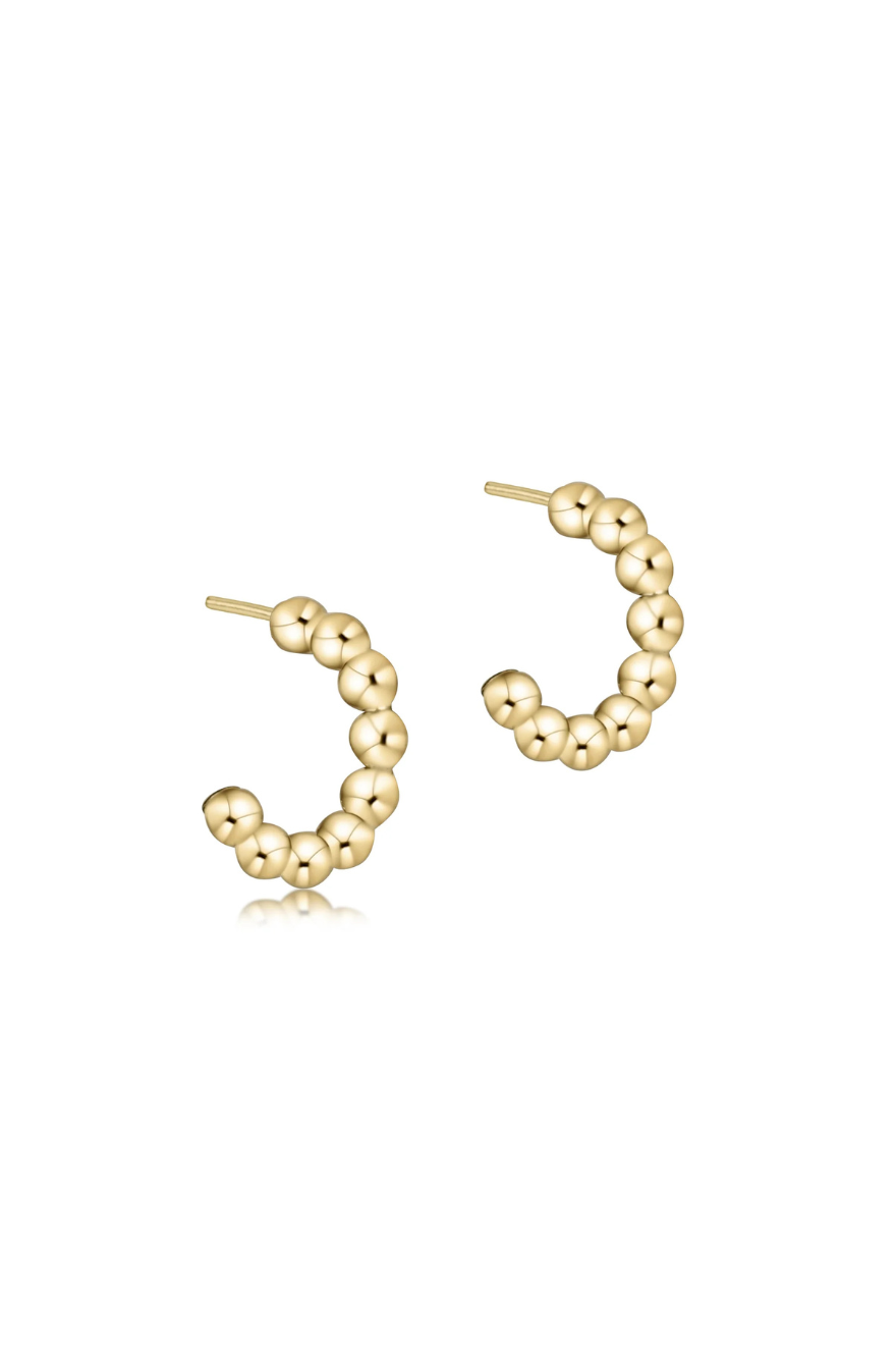 Enewton Beaded Classic 1" Post Hoop - 4mm Gold