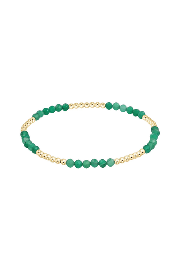 Enewton Blissful Pattern 2.5mm Bead Bracelet - Green Onyx