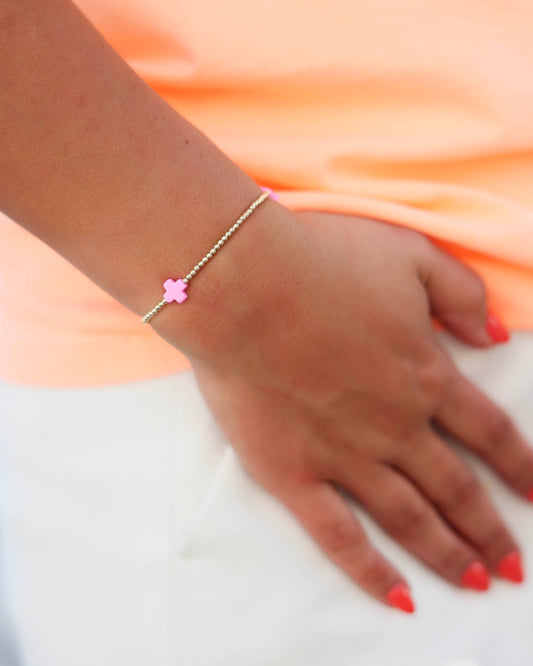 Enewton Bright Pink Signature Cross 2mm Bracelet Cabana Seaside Florida 30A