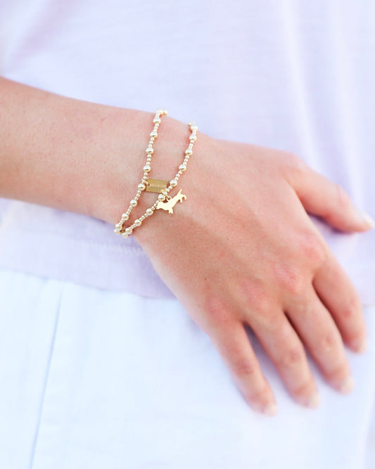 Enewton Bud Sincerity Pattern 4mm Bead Bracelet - Gold The Seaside Style 