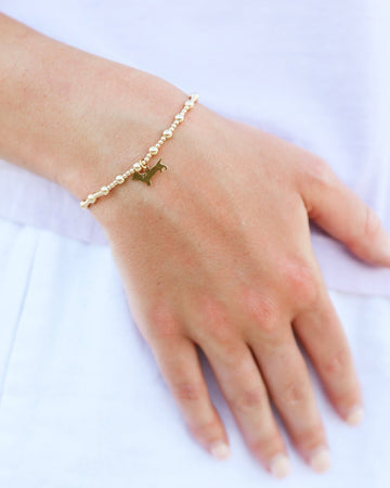 Enewton Bud Sincerity Pattern 4mm Bead Bracelet - Gold The Seaside Style 