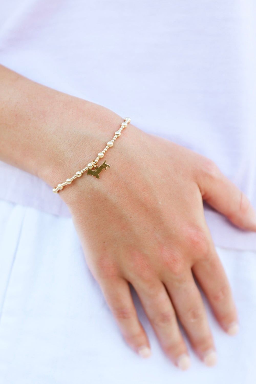 Enewton Bud Sincerity Pattern 4mm Bead Bracelet - Gold The Seaside Style 