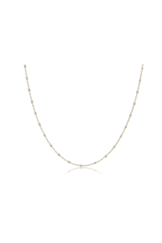 Enewton 15" Choker Simplicity Chain Gold - 2mm Pearl