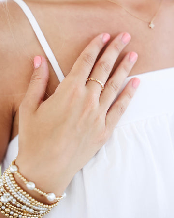 Enewton Classic Gold 2.5mm Beaded Disc Ring Seaside Florida 30A Cabana The Seaside Style