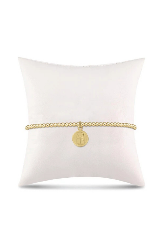 Enewton Classic Gold 2mm Bead Bracelet- Be You. Small Gold Disc
