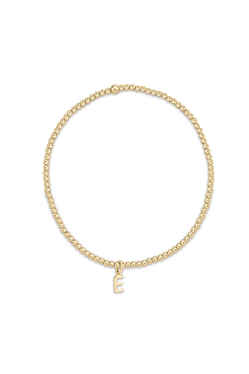 Enewton Classic Gold 2mm Bead Bracelet - Respect Gold Initial Charm