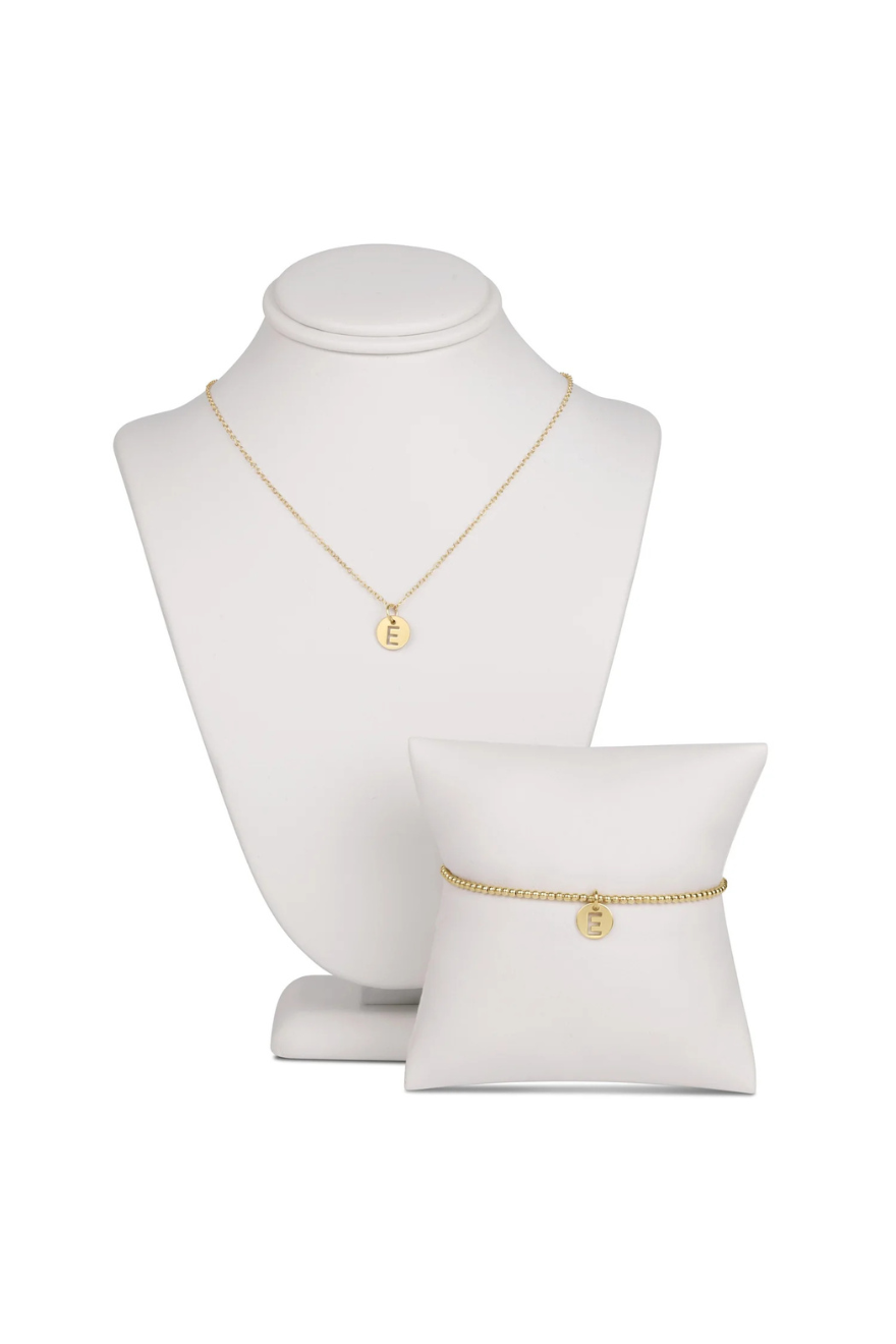 Enewton Classic Gold 2mm Bead Bracelet - Respect Initial Small Gold Disc